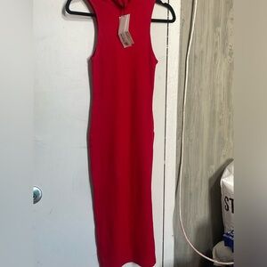 Sexy Red Turtleneck Zara Maxi Dress